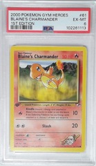 V1888: 2000: Blaine's Charmander: 61/132: 1ST Edition: Gym Heroes: PSA: 6: EX-MT: 102261113